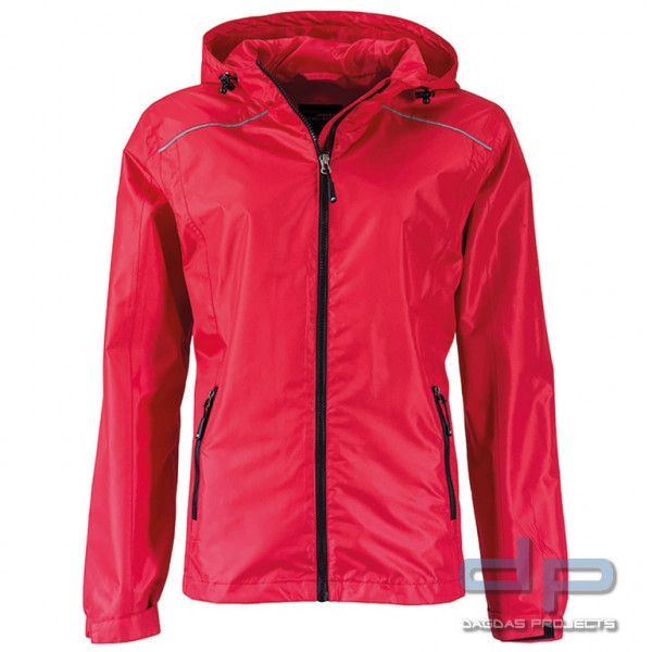 Ladies’ Rain Jacket Regenjacke Windbreaker Farbe: Rot Gr. L