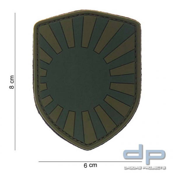 Emblem 3D PVC Schild Japanischer Krieg grün
