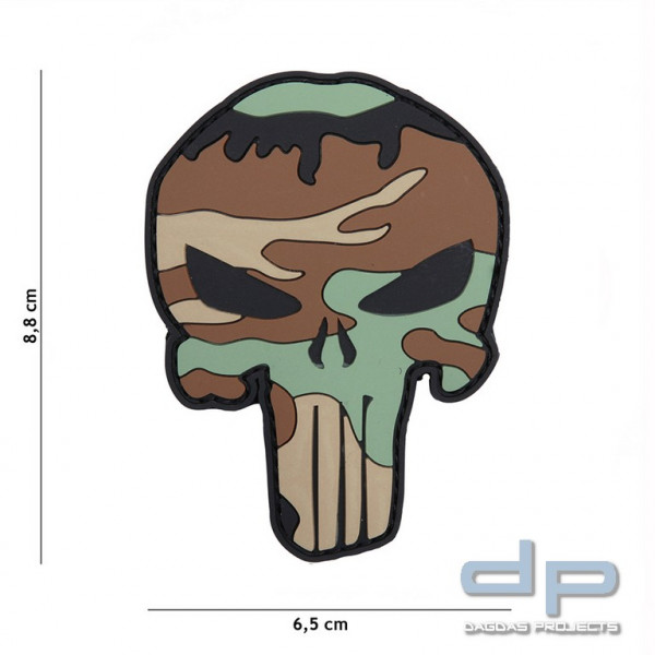 Emblem 3D PVC Punisher Woodland