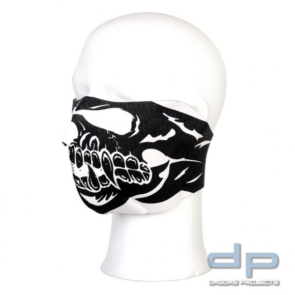 Motorrad Maske Half Face Skull Big Mouth