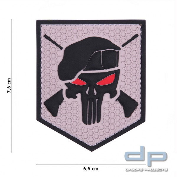 Emblem 3D PVC Commando Punisher Grau