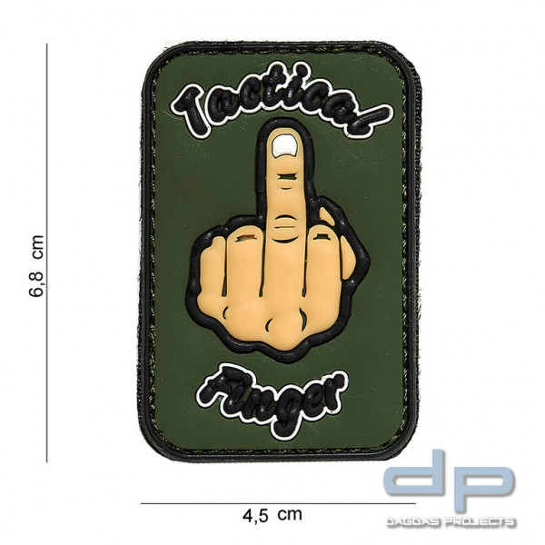 Emblem 3D PVC Tactical Finger grün