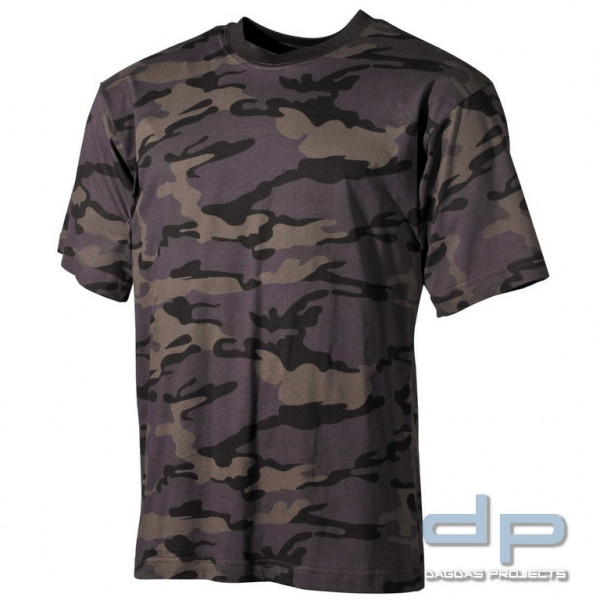 US T-Shirt, halbarm, combat- camo, 170 g/m²
