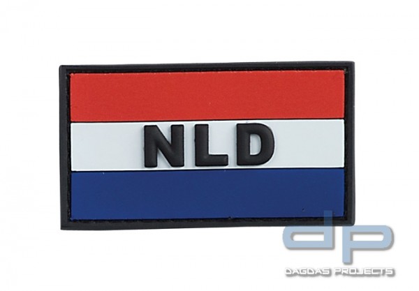 3D Rubber Patch Niederlande &quot;NLD&quot; Bunt