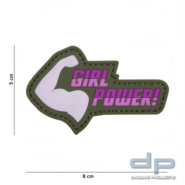 Emblem 3D PVC Girl Power! rosa