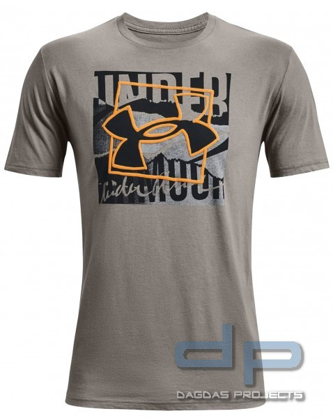 UNDER ARMOUR BOXED SYMBOL OUTLINE SPORTSTYLE LOGO SHIRT