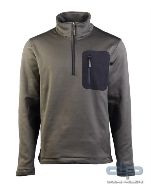 THERMO-FLEECE ZIP-PULLOVER OLIV VPE 2