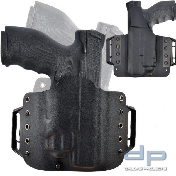 COP® 3PRIW-Light Gürtelholster für Waffen mit Licht/Laser, lang, Kunststoff in schwarz und beige