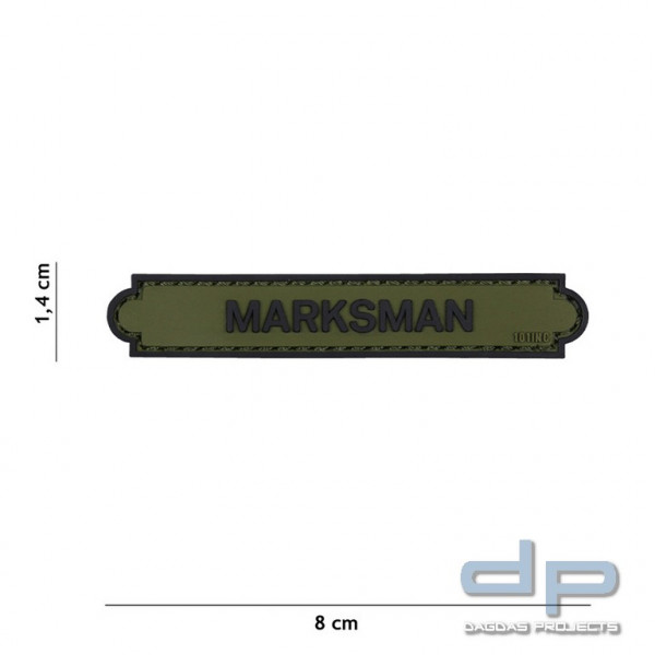 Emblem 3D PVC Marksman Tab grün