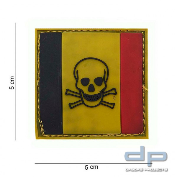 Emblem PVC Belgien Skull and Bones