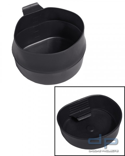 SCHWARZ Faltbecher 200ml FOLD A CUP Falttasse Camping Geschirr Tasse Becher 