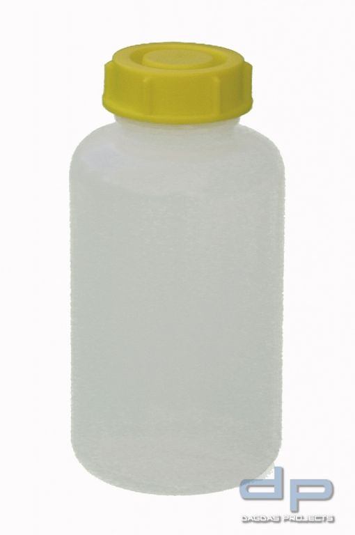 Relags Weithalsflasche Rund | 1500 Ml Inhalt | Transparent | Aus Polyethylen | Auslaufsicher & Staubdicht