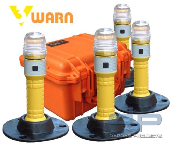 4er Set 3Warn LED-Blitzleuchte