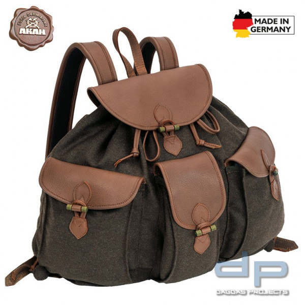AKAH Rucksack &quot;Loden de Luxe&quot; mit Elch-Leder
