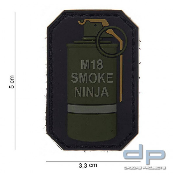 Emblem 3D PVC M-18 Smoke Ninja oliv