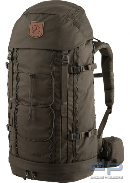 Fjällräven Singi 48 Rucksack in grau und dunkeloliv