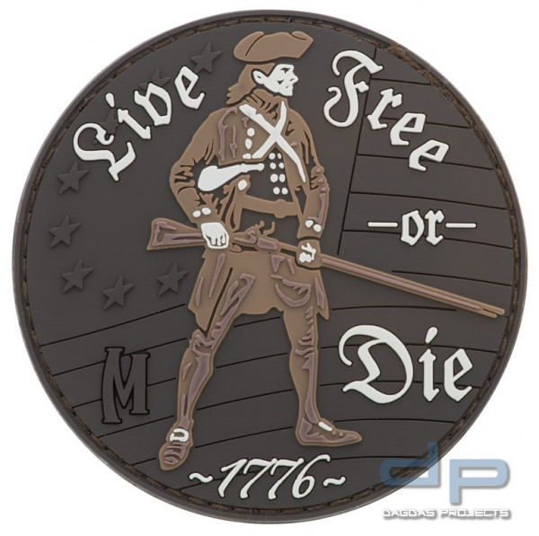 Maxpedition Rubber Patch LIVE FREE OR DIE Arid