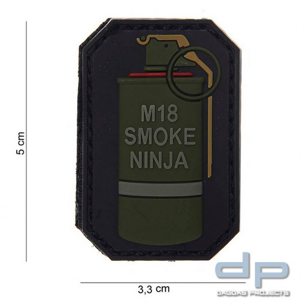 Emblem 3D PVC M-18 Smoke Ninja rot