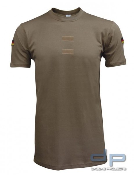 BW Tropenunterhemd Braun mit Klettfläche für Dienstgradabzeichen