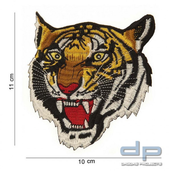 Emblem Stoff Tiger geradeaus blickend (klein)