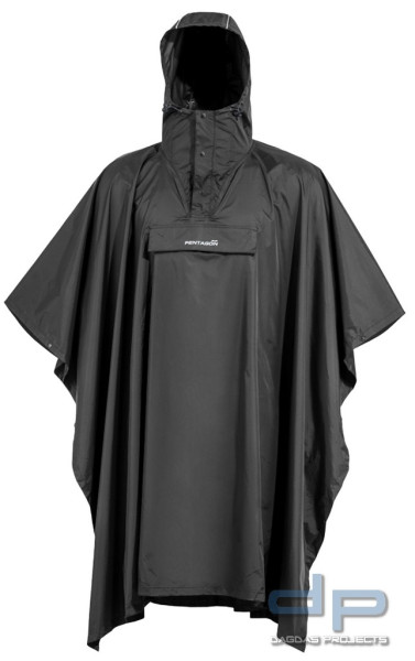 Pentagon Cloudburst Poncho (Regenjacke) in Schwarz und Steingrauoliv