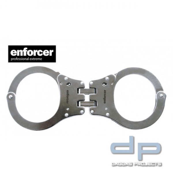 enforcer Edelstahl Handfessel mit Scharnier Oversize