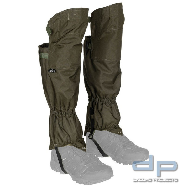 Gamaschen, "Overknee", oliv, mit Reißverschluss