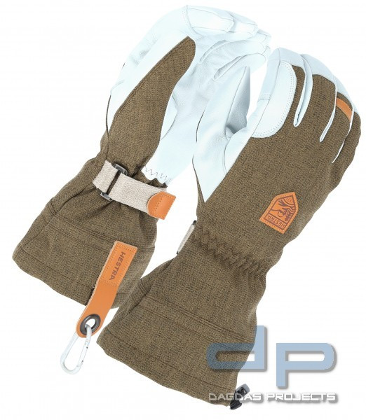 Hestra Army Leather Patrol Gauntlet (Ski- Handschuhe) in oliv