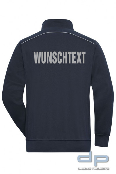 Half-Zip Sweat dp S-Serie in Navy mit Aufdruck: Werkschutz, Größe XS