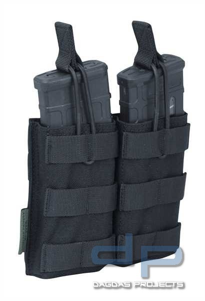 Warrior Double Open Mag Pouch Black M4/AR15