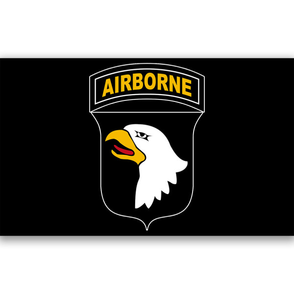 Flagge Airborne 101e div. schwarz
