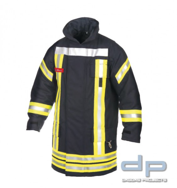 Feuerwehr-Überjacke HuPF Teil 1 Oberstoff: Kermel® HSK (Heroskin®) Membrane: Sympatex® Größe: 50