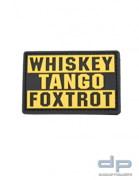 Klettabzeichen Whiskey Tango Foxtrot - gummiert, 75x50 mm
