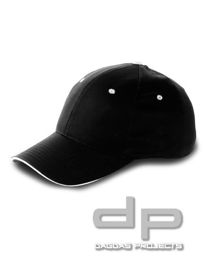 Baseball-Cap mit Klettverschluss in Schwarz und Blau