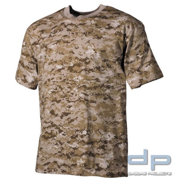 US T-Shirt, halbarm, digital desert, 170 g/m²