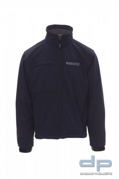 Payper Behörden Softshell Jacke "ALASKA" in Royal Blau Größe: XL mit Aufdruck nach Wunsch