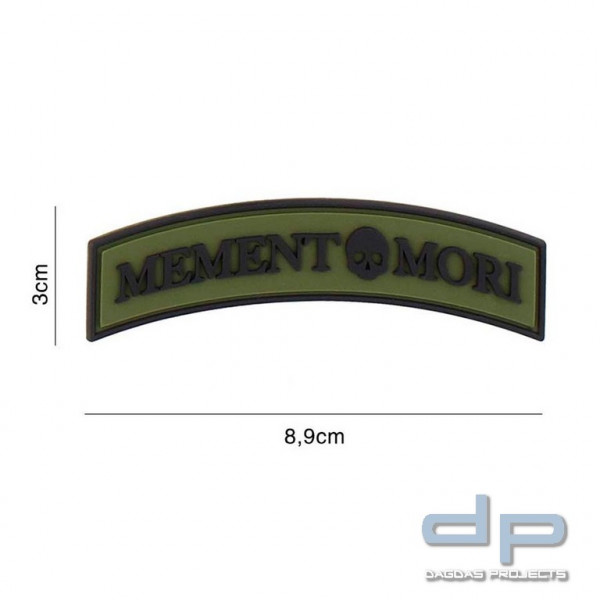 Emblem 3D PVC Memento Mori grün