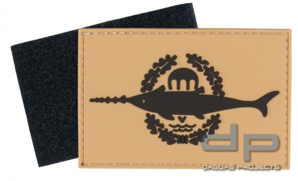 3D Rubber Patch Kampfschwimmer Khaki/ Schwarz