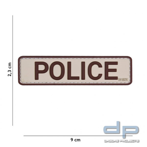 Emblem 3D PVC Police beige