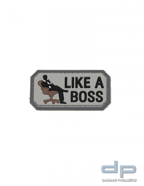 Klettabzeichen Like a Boss - gummiert, 60x30 mm