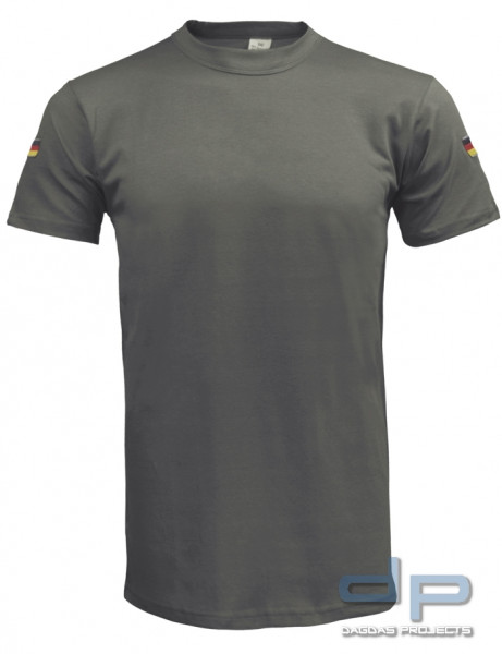 BW T-Shirt Tropen Oliv mit Nationalitätsabzeichen