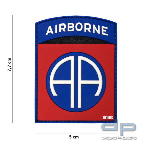 Emblem 3D PVC Airborne 82nd rot