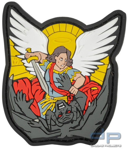 Maxpedition Patch Saint Michael in Grau und Gelb