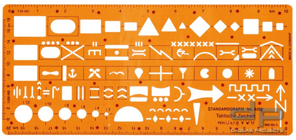 STANDARDGRAPH SCHABLONE FÜR TAKTISCHE ZEICHEN