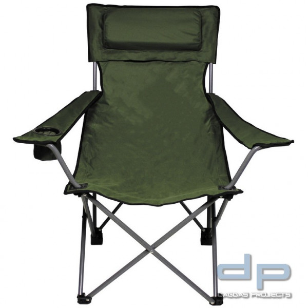 Klappstuhl, Deluxe, oliv, Rcken- u. Armlehne | Sthle / Hocker / Tische  faltbar | Camping/ Outdoor Equipment | Ausrstung | Alle Kategorien |  Dagdas Projects Behrdenausrster