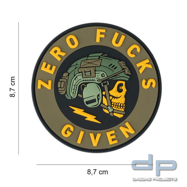 Emblem 3D PVC Zero fucks given