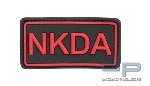 3D Rubber Patch NKDA Schwarz/Rot