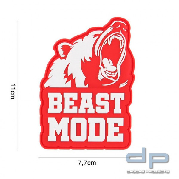 Emblem 3D PVC Beast mode rot