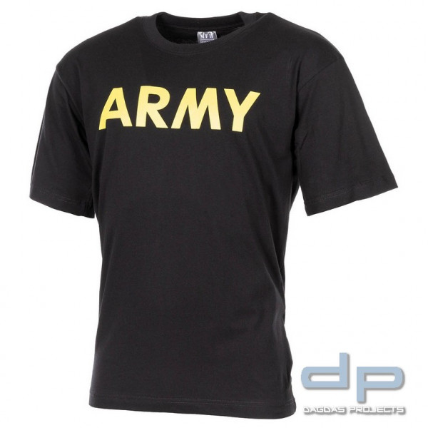 T-Shirt, bedruckt, &quot;Army&quot;, schwarz