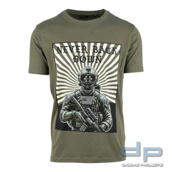 T-Shirt „Never Back Down“